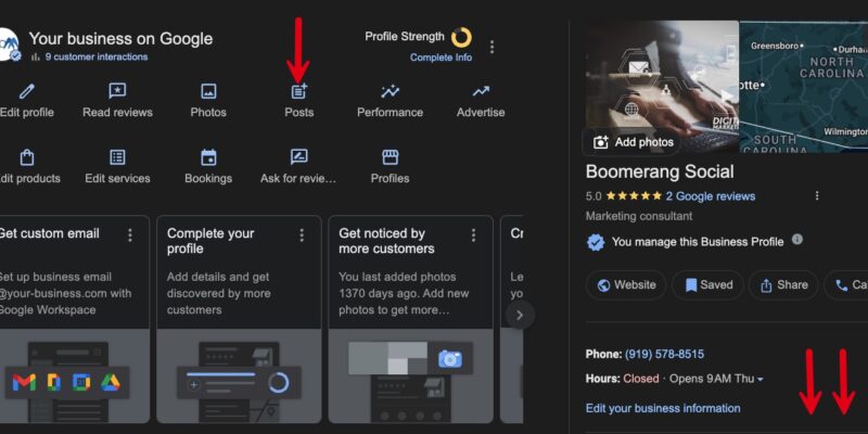 Google Posts on Google Business - Boomerang Social Marketing