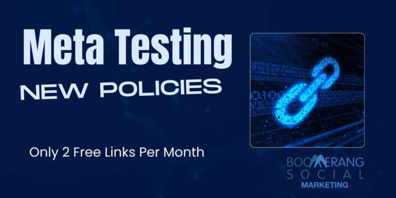 Meta - Facebook Testing 2 links per month with 2 chain links